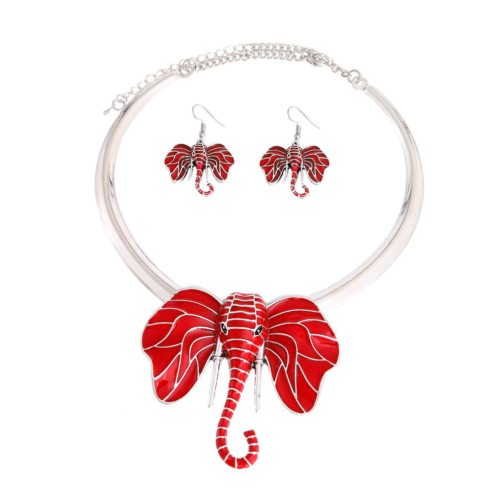 Red Elephant Head DST Collar Necklace – Threads and Legacy